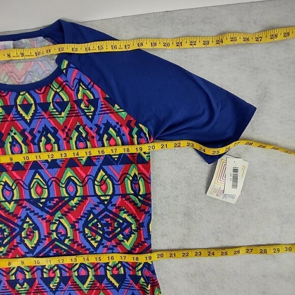 LulaRoe Women's Blue/Red/Multi-Color Julia Midi Knit Dress Plus Size 2XL (NWT) - Picture 8 of 12